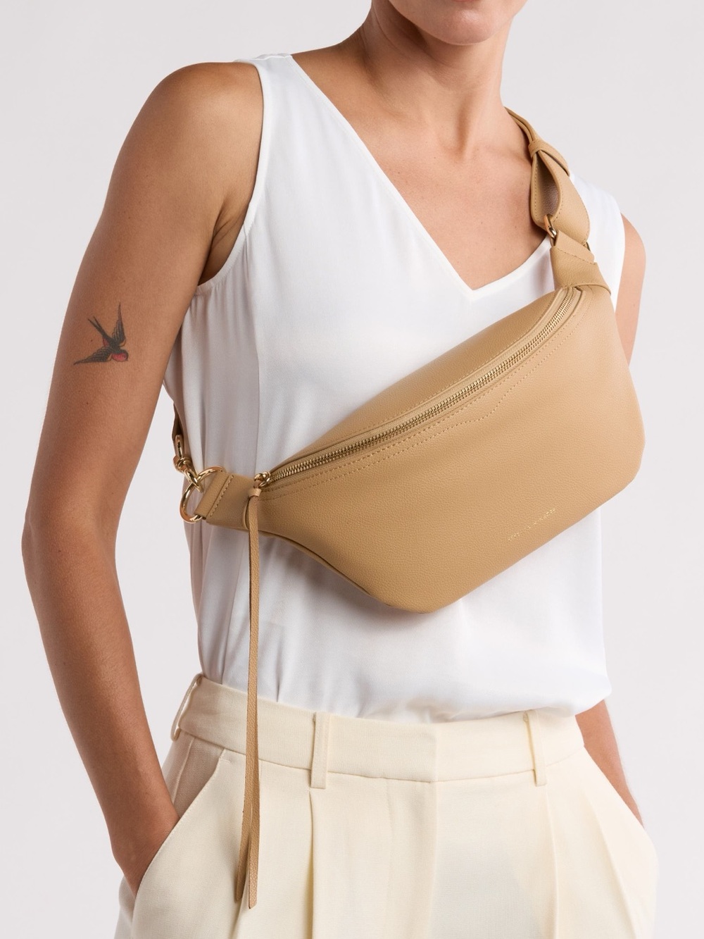 Rebecca Minkoff Bree Mini Belt Bag in driftwood color